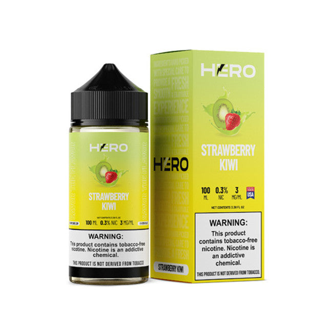 Hero Synthetic Nicotine E-Liquid 100ML -  Strawberry Kiwi