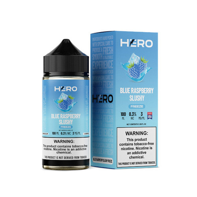 Hero Synthetic Nicotine E-Liquid 100ML - Blue Raspberry Slushy Freeze