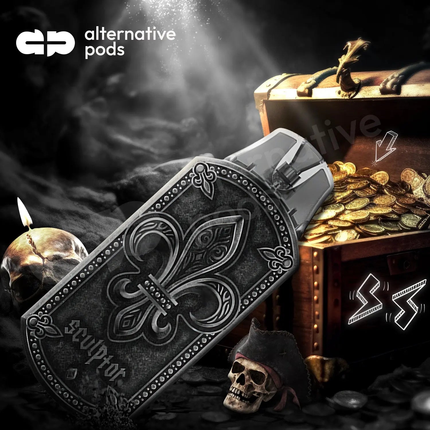 Uwell Sculptor 370mAh Pod System Starter Kit With 2 x 1.6ML Refillable Pod - Alternative pods | Online Vape & Smoke Shop