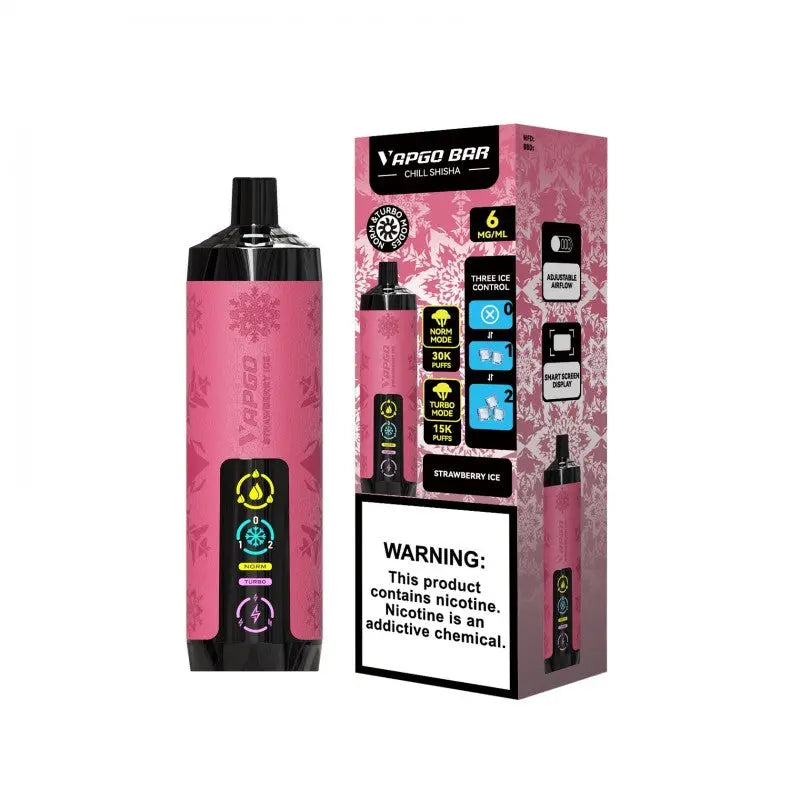 VAPGO Bar Chill Shisha 30K - Strawberry Ice 