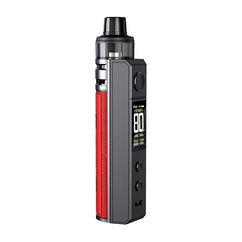 VooPoo DRAG H80 S 18650 Pod System Starter Kit With Refillable 4.5ML PnP Pod II Red 