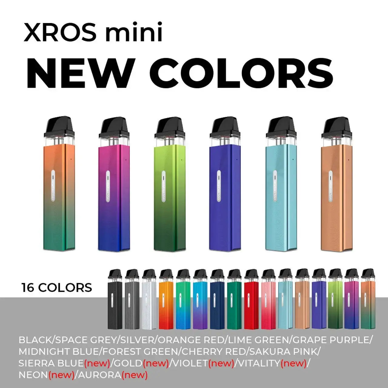 Vaporesso XROS Mini 1000mAh Pod System Starter Kit With Refillable 2ML Pod - Alternative pods | Online Vape & Smoke Shop