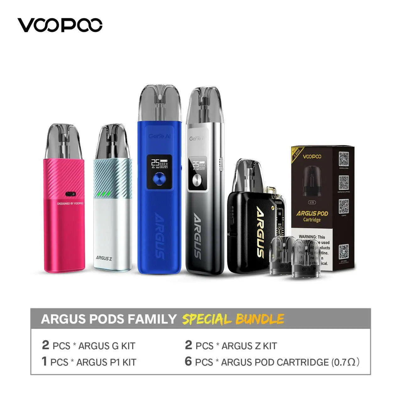 VooPoo ARGUS Pod  Family Bundle - Alternative pods | Online Vape & Smoke Shop