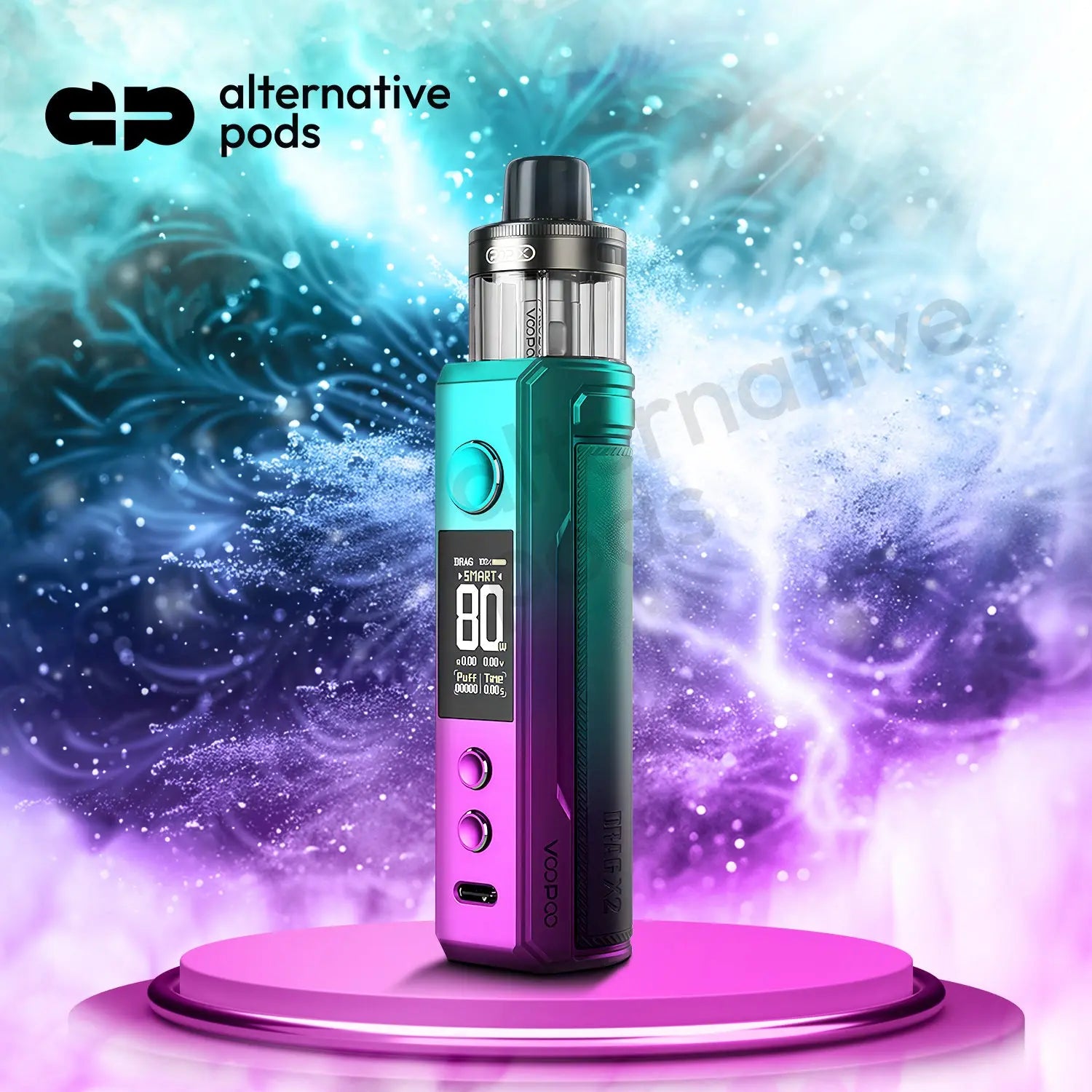 VooPoo Drag X2 80W 18650 Pod System Starter Kit - Alternative pods | Online Vape & Smoke Shop