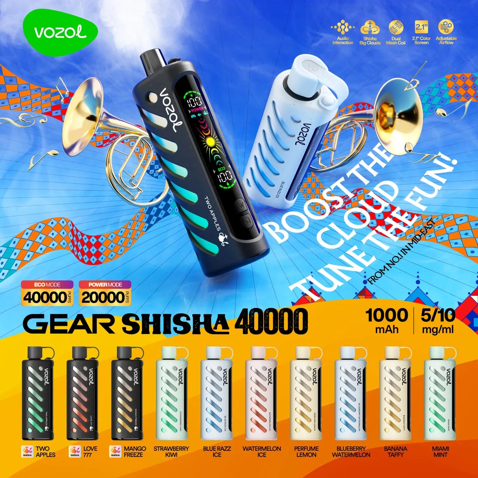 Vozol Gear Shisha 40K Disposable Vape Vozol Gear Shisha 40K Disposable Vape