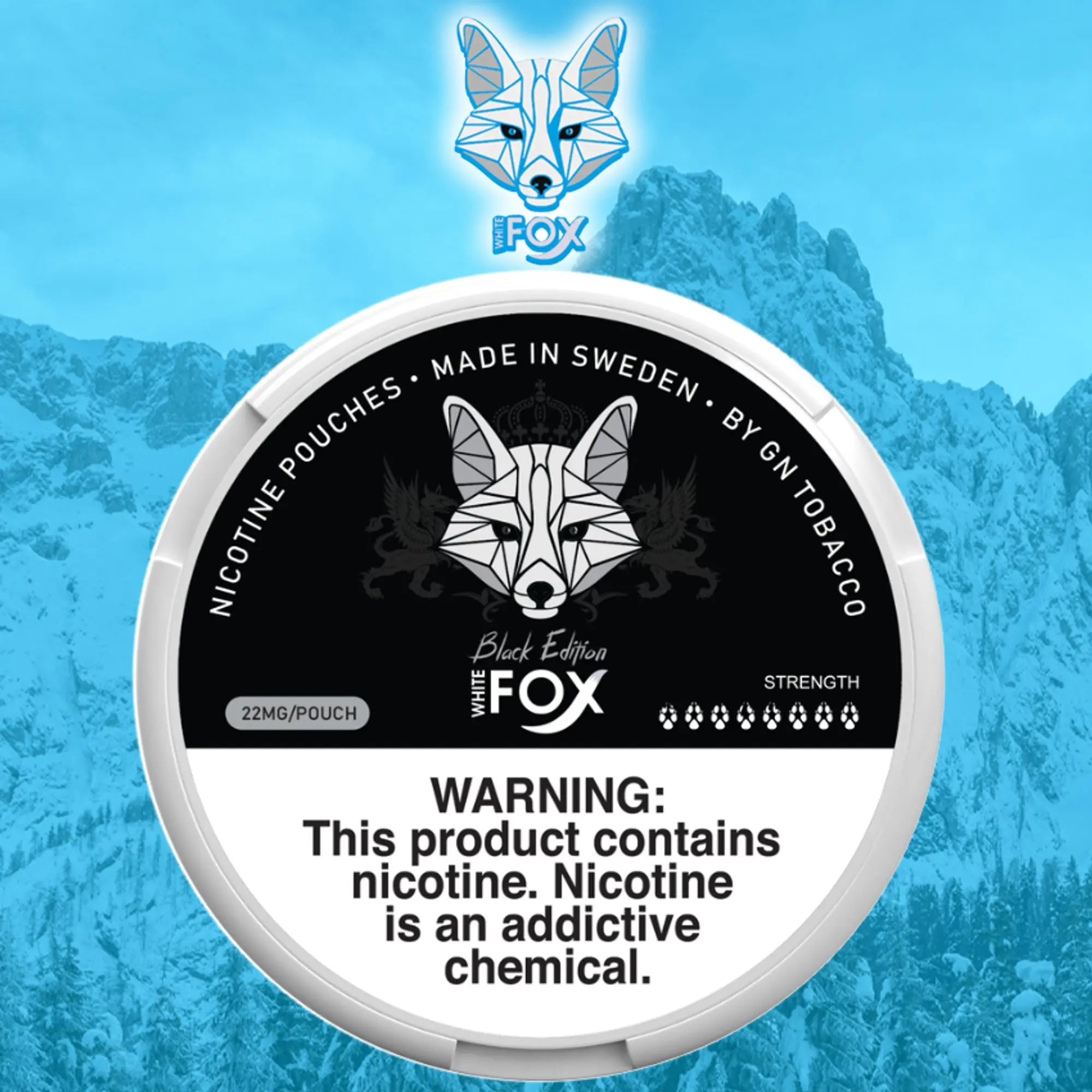 WHITE FOX NICOTINE POUCHES BLACK EDITION SLIMS 22MG 