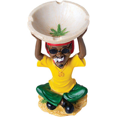 Jamaican Poly Resin Ashtray, Assorted Styles
