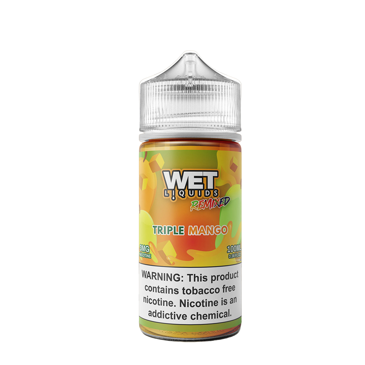 Wet Liquids Remixed Synthetic Nicotine E-Liquid 100ML Triple Mango