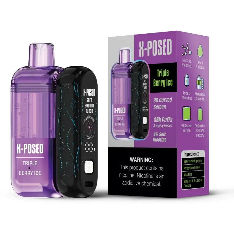 X-Posed 35K Disposable Kit - Triple Berry Ice 