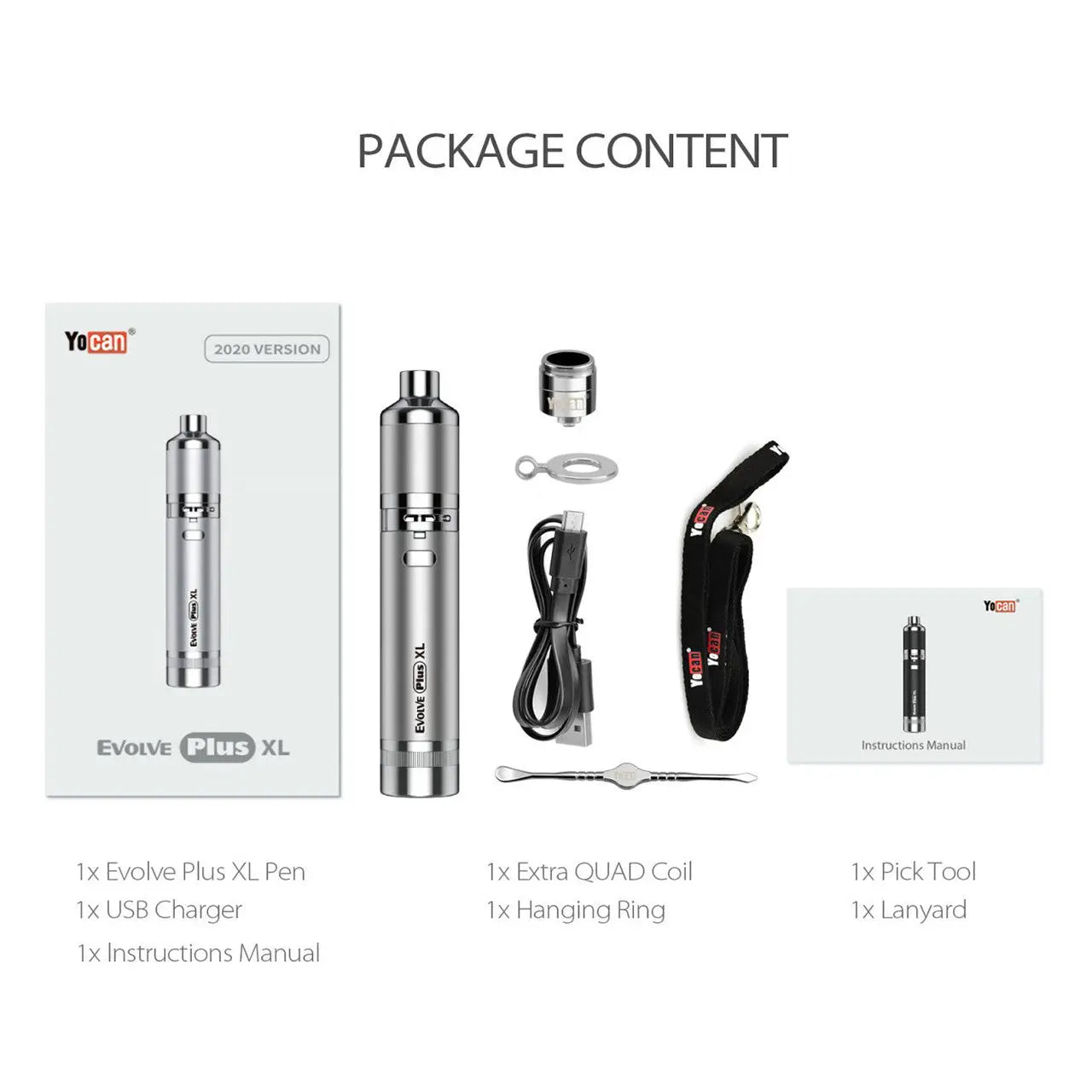 Yocan Evolve Plus XL 1400mAh Vaporizer Kit 2020 - Alternative pods | Online Vape & Smoke Shop
