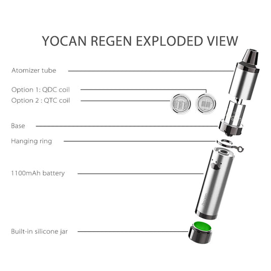 Yocan Regen 1100mAh Concentrate Vaporizer Kit - Alternative pods | Online Vape & Smoke Shop