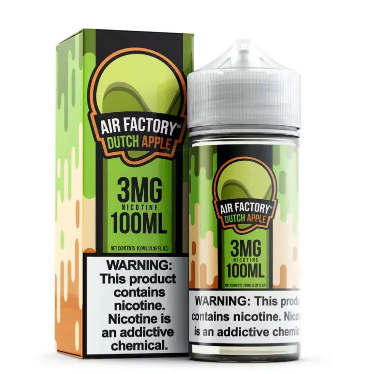 AIR FACTORY Synthetic Nicotine E-Liquid 100ML Dutch Apple 