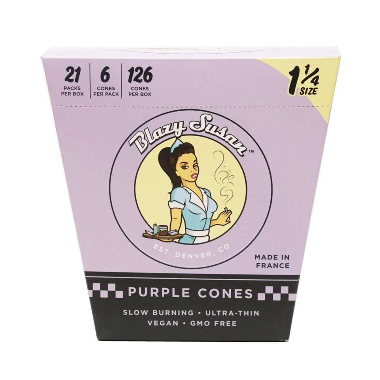Blazy Susan Purple 1¼ Pre-Roll Cones (6ct)