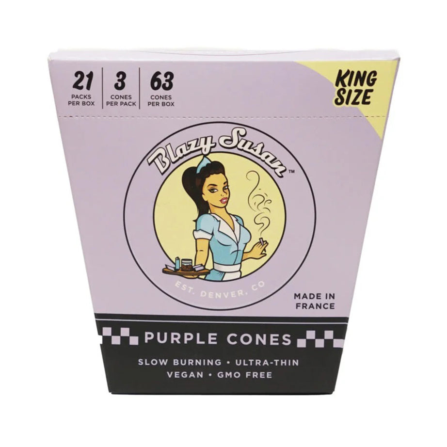 Blazy Susan  Purple King Size Pre-Roll Cones (3ct)