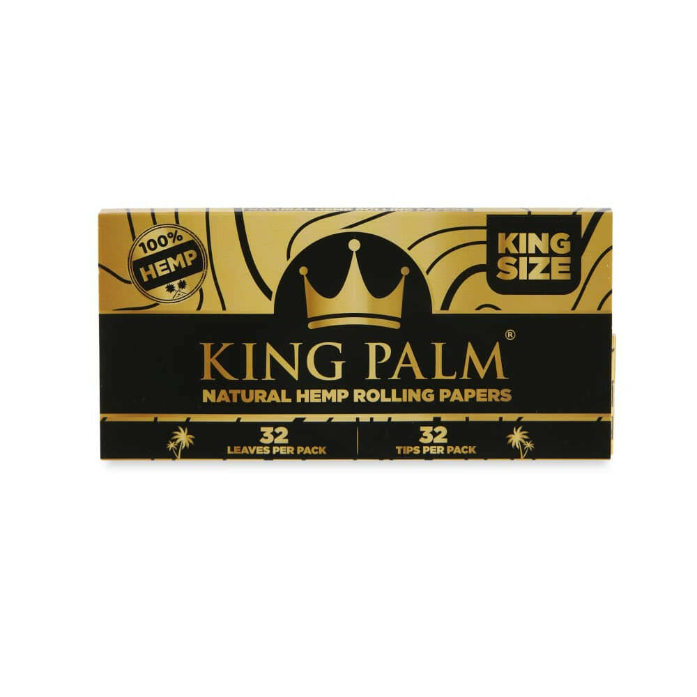 King Palm Hemp Natural Rolling Papers & Tips King Size