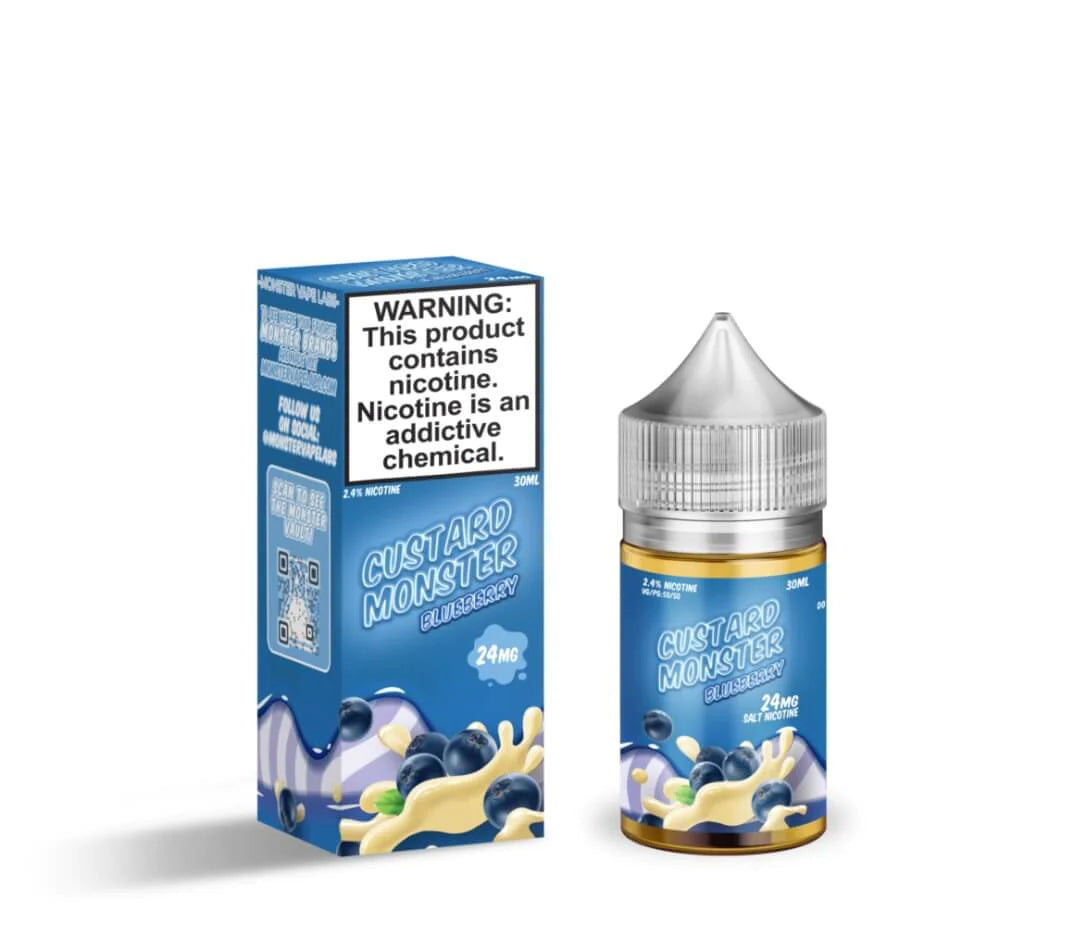 Custard Monster Synthetic Nicotine Salt E-Liquid 30ML- Blueberry
