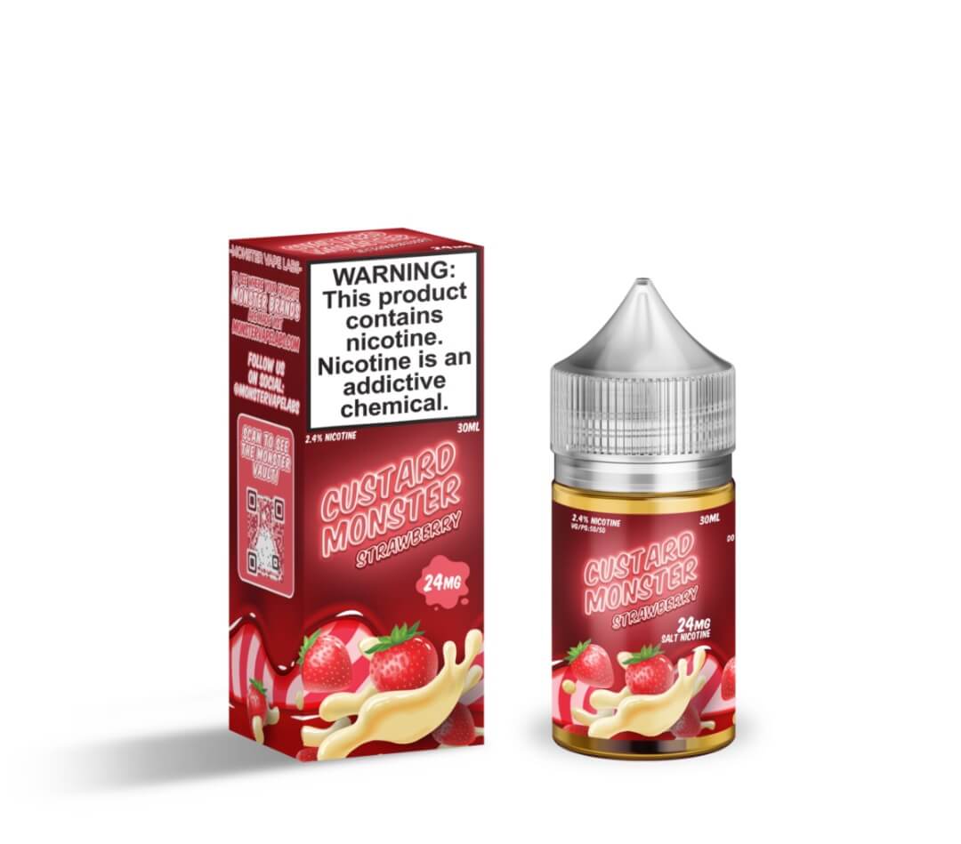 Custard Monster Synthetic Nicotine Salt E-Liquid 30ML - Strawberry