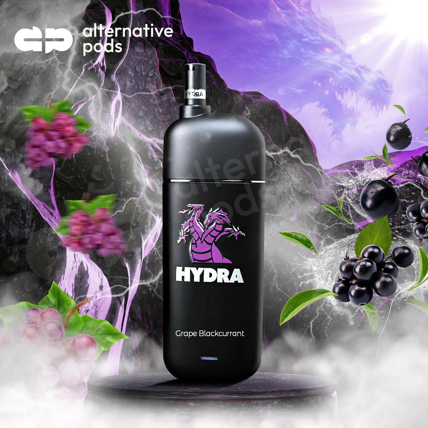 Hydra 5000 Puffs Disposable Vape with Filters 3% - Grape Blackcurrant