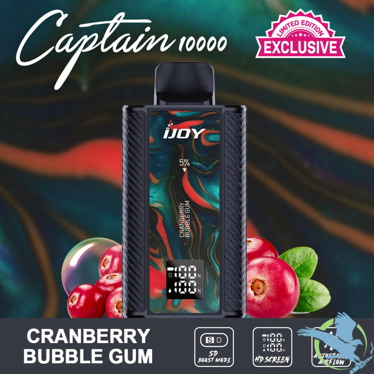 iJoy Captain 10000 Limited Edition Flavors - Cranberry Bubblegum