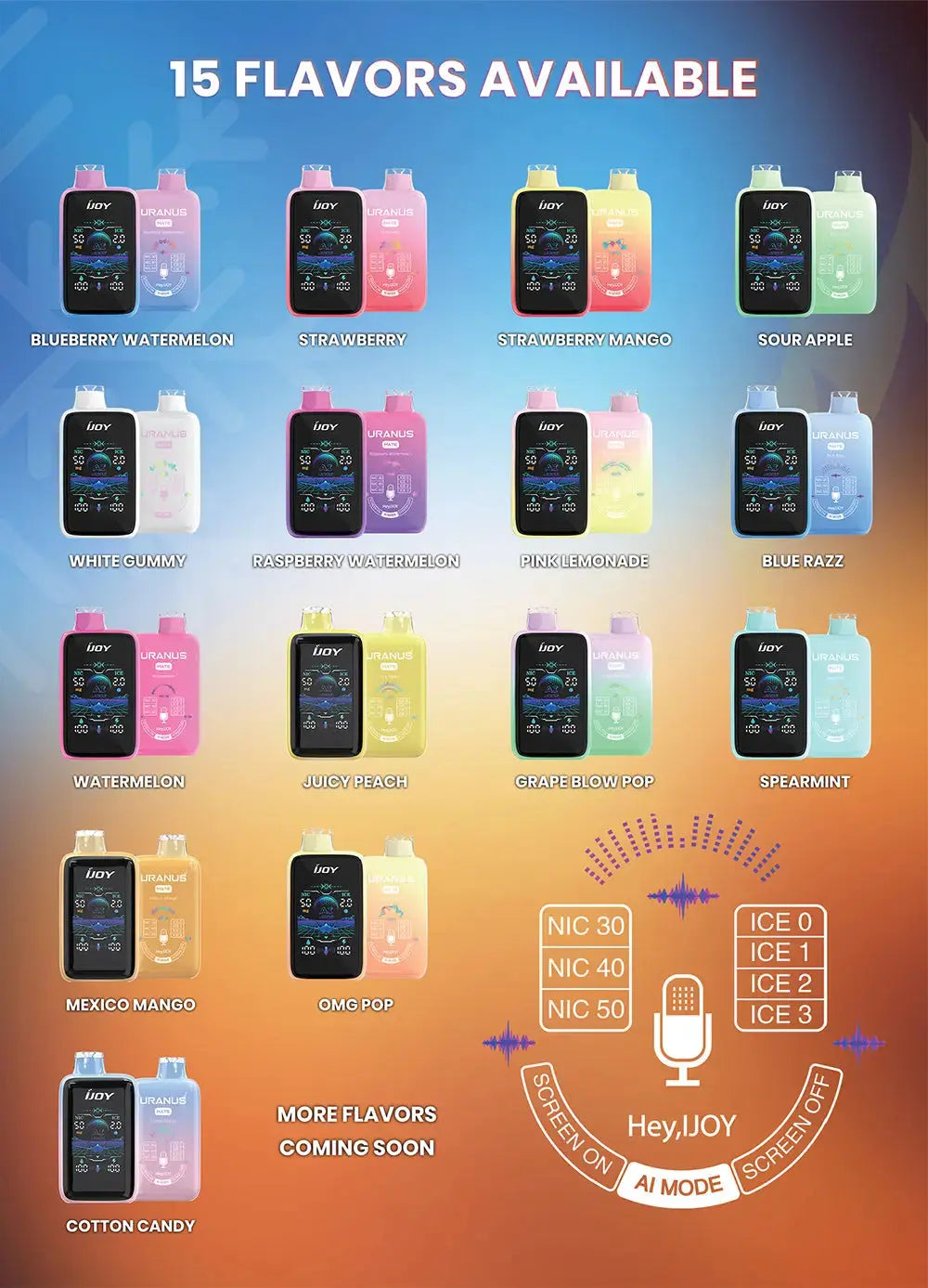 Ijoy Vape Pink And Blue Flavor iJoy Uranus Mate 40K Disposable Vape 5% Ijoy Vape Pink And Blue Flavor iJoy Uranus Mate 40K Disposable Vape 5%