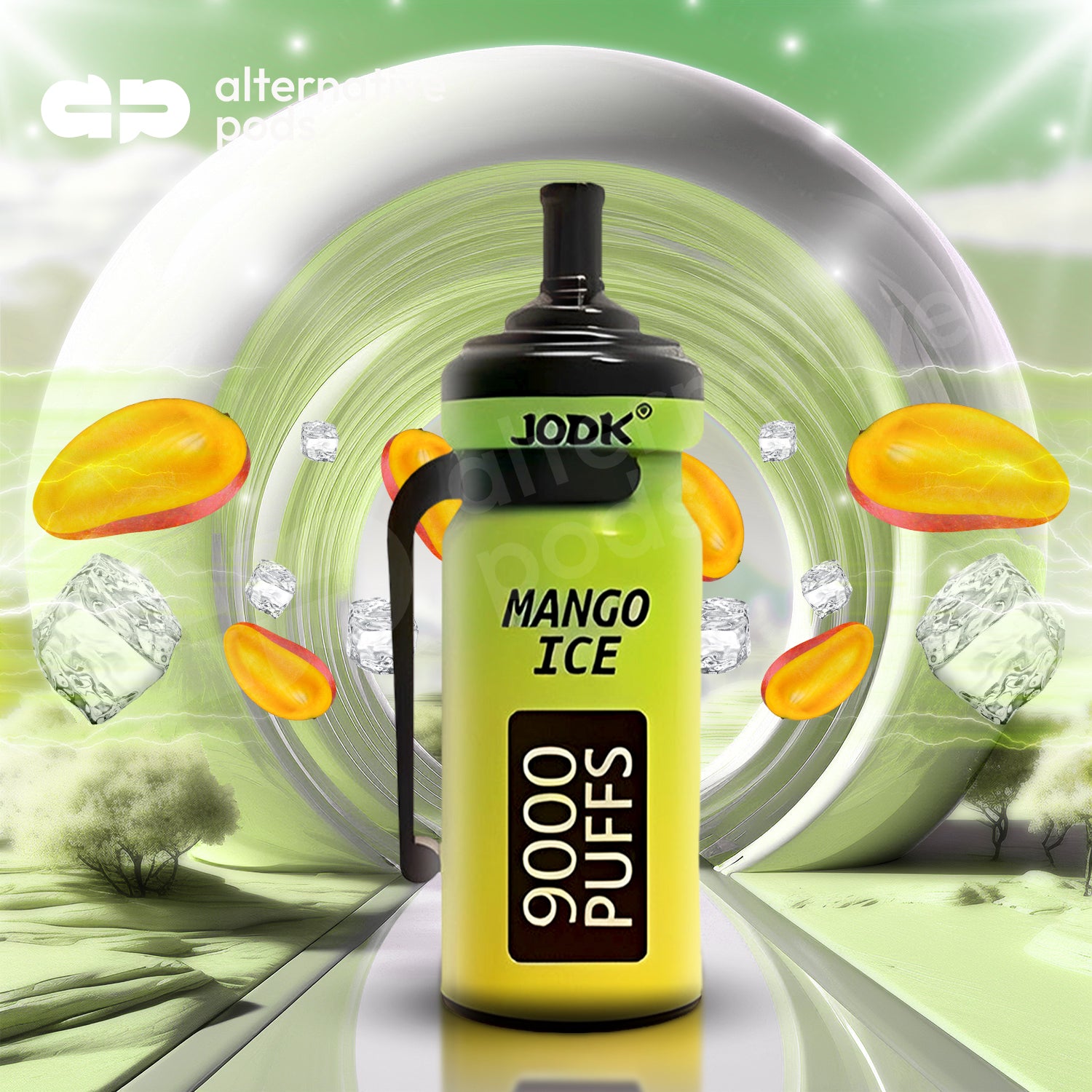 Jodk 9000 Puffs Disposable Vape Pen LED Recharcheable 9k - Mango Ice 