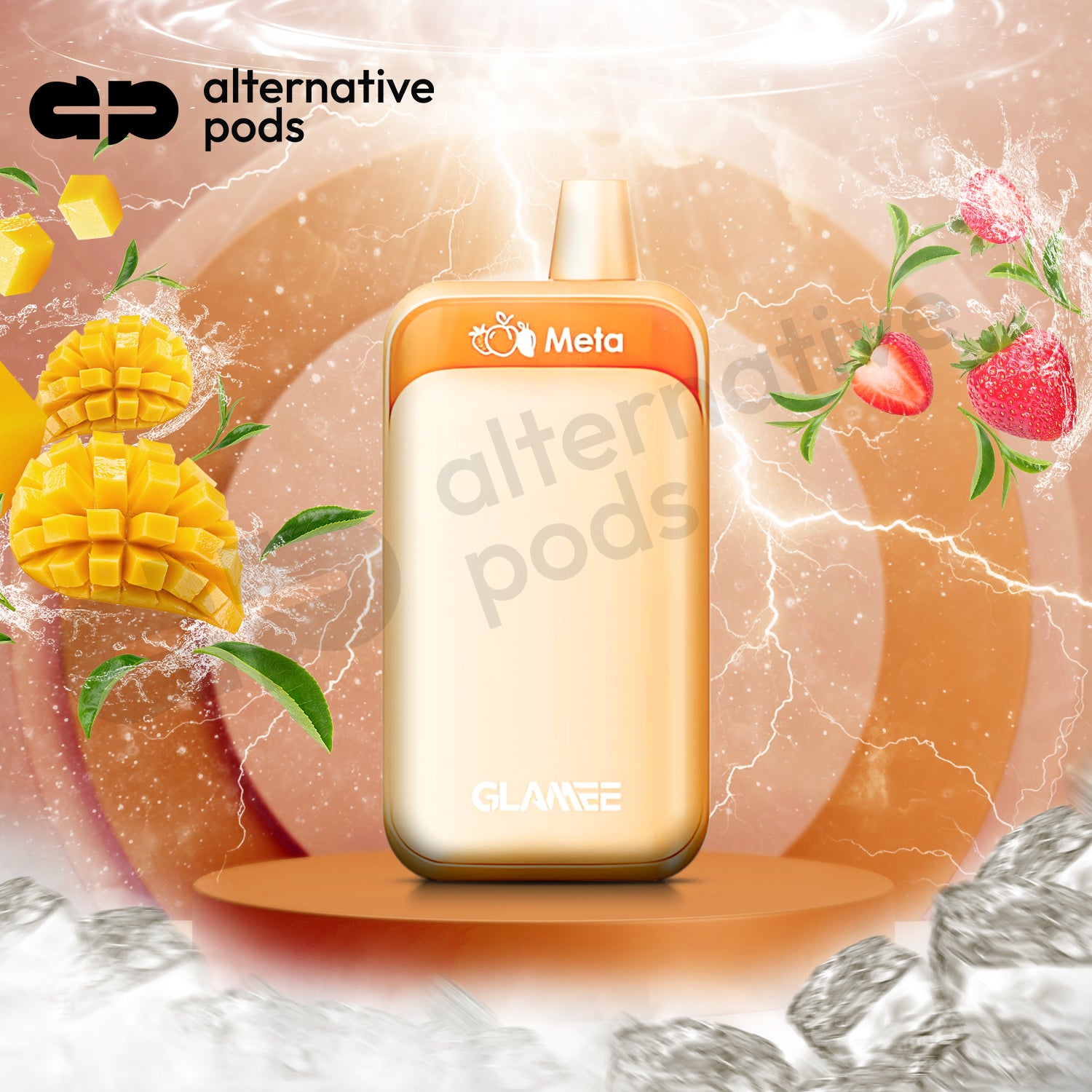 Glamee Meta 6000 Puffs Disposable Vape - Mango Strawberry