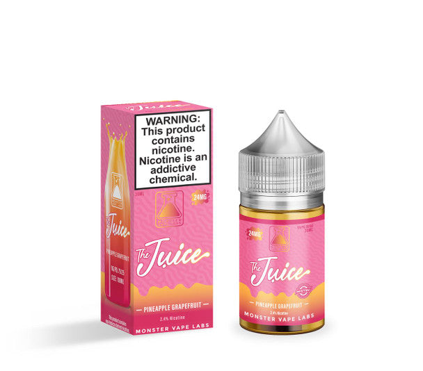 The Juice Synthetic Nicotine Salt E-Liquid 30ML By Monster Vape Labs  Pineapple Grapefruit