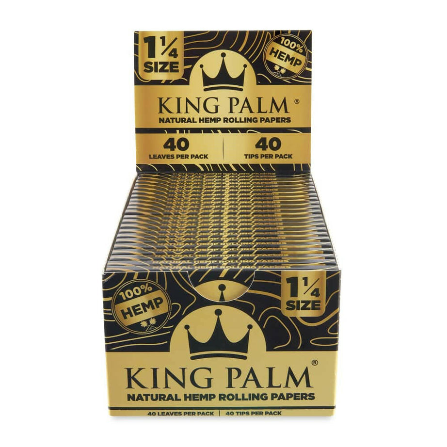 King Palm Hemp Rolling Papers and Filter Tips  1 ¼ Size