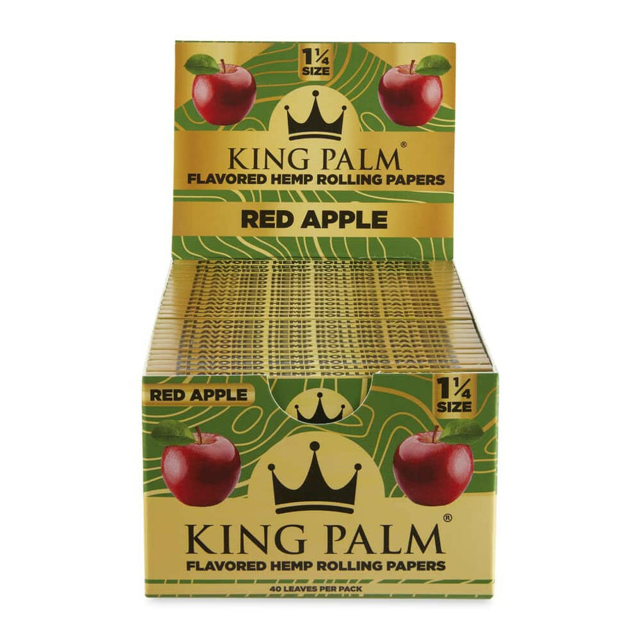 King Palm Flavored Hemp Rolling Papers 1 ¼ Size Red Apple