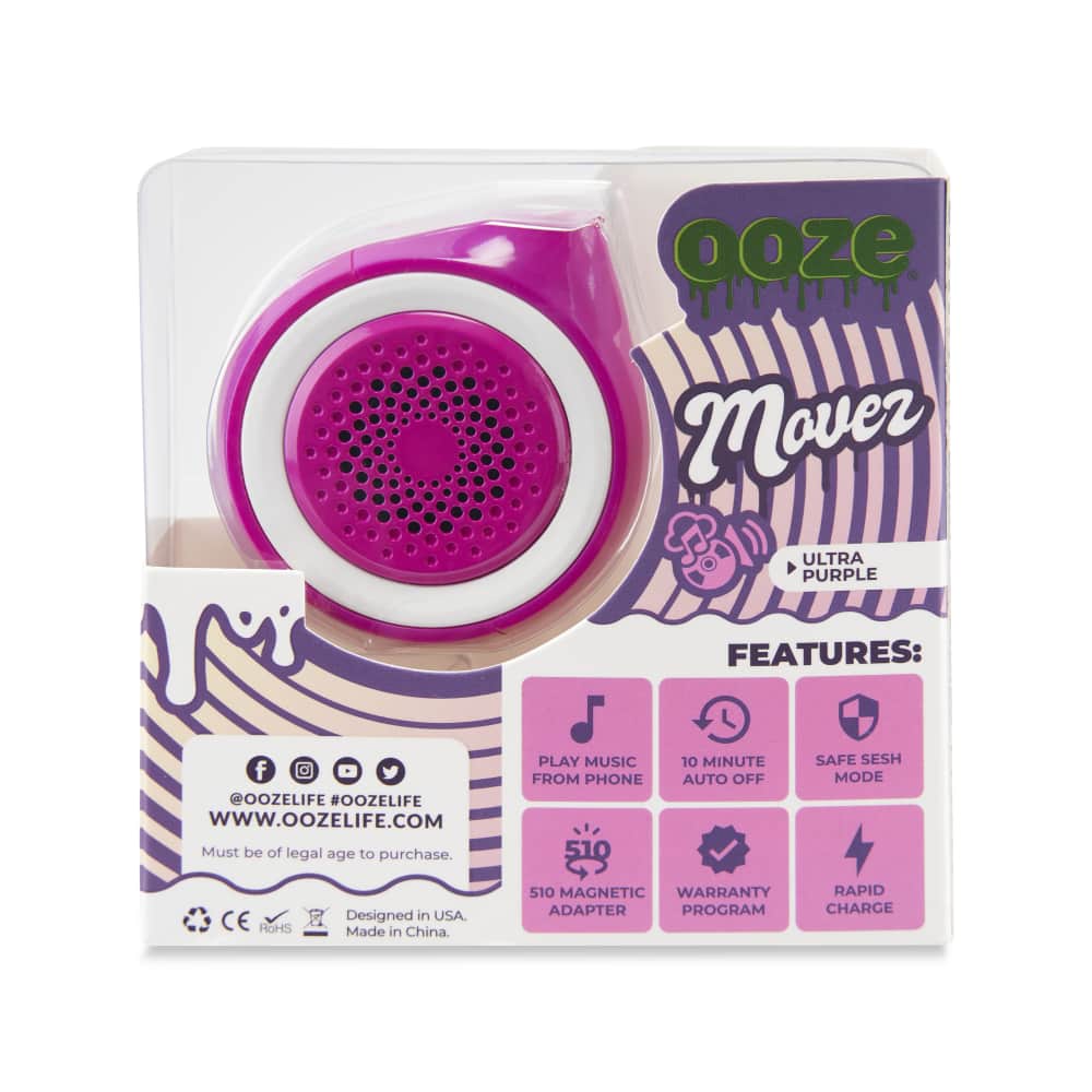 Ooze Movez Wireless Speaker 510 Vape Battery  Ultra Purple