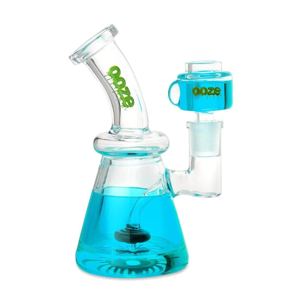 Ooze Glyco Bong Glycerin Chilled Glass Water Pipe Aqua Teal