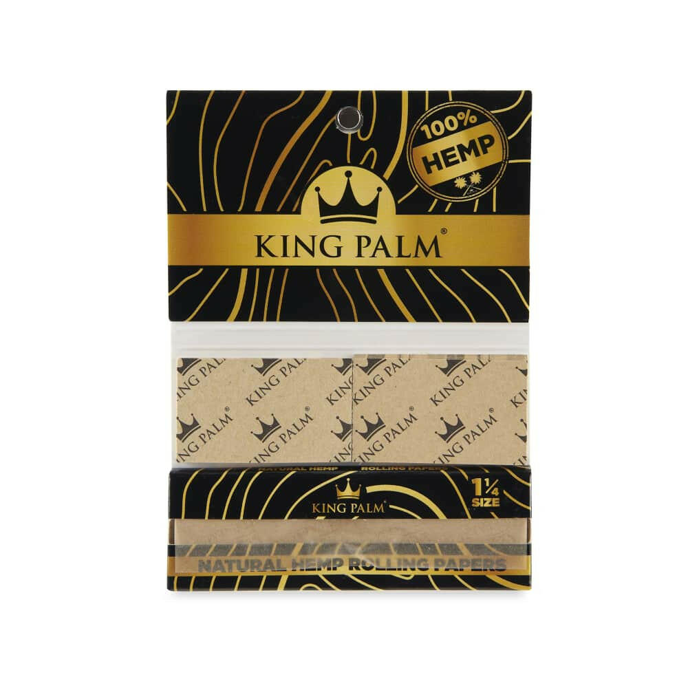 King Palm Hemp Rolling Papers and Filter Tips  1 ¼ Size