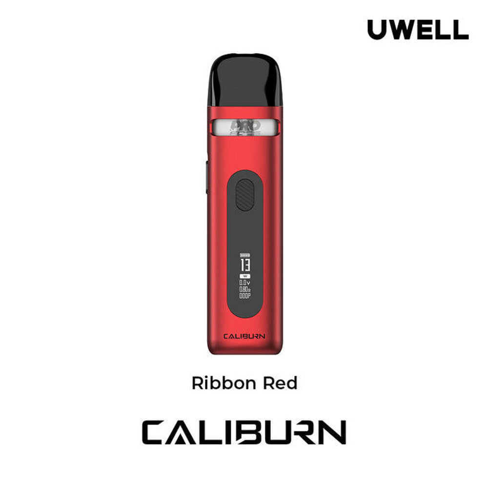 Uwell CALIBURN X 850mAh Pod System Starter Kit With 3ML Refillable Pod Ribbon Red 