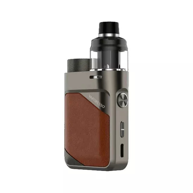 Vaporesso SWAG PX80 18650 Pod Mod Starter Kit With Refillable 4ML Pod Leather Brown  