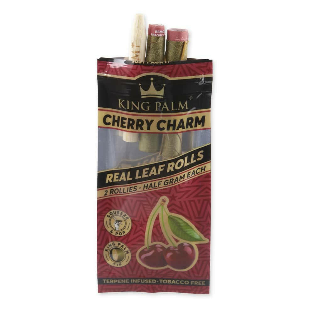 King Palm Flavored Rollie Size Rolls 2pk  Cherry Charm