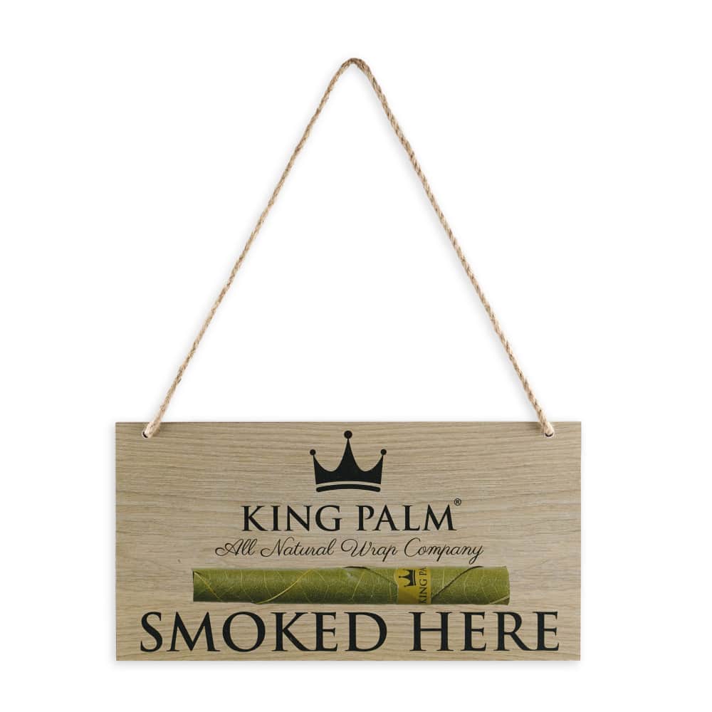 King Palm "Smoked Here" Wooden Hang Sign