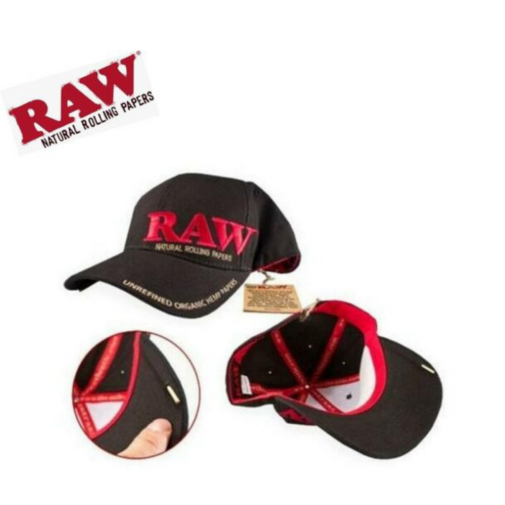 RAW Power Hat Black Curved Bill Adjustable Structured