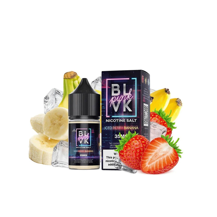 BLVK Pink Synthetic Nicotine Salt E-Liquid 30ML Iced Berry Banana