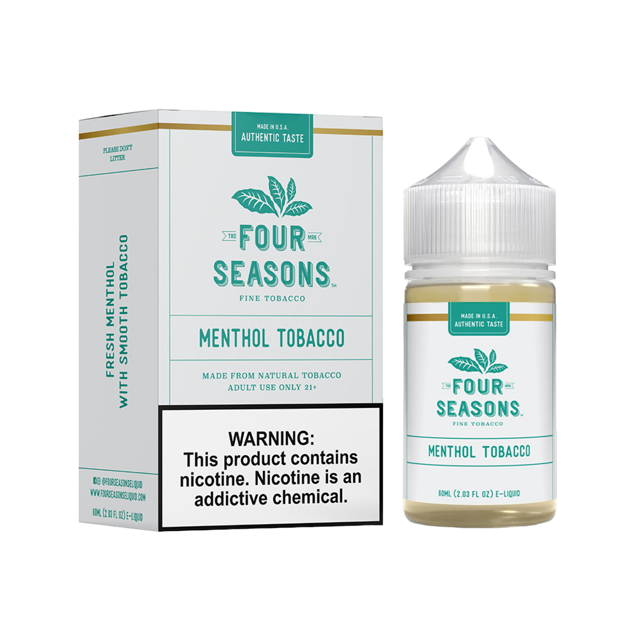Four Seasons Fine Tobacco E-Liquid 60ML - Menthol Tobacco