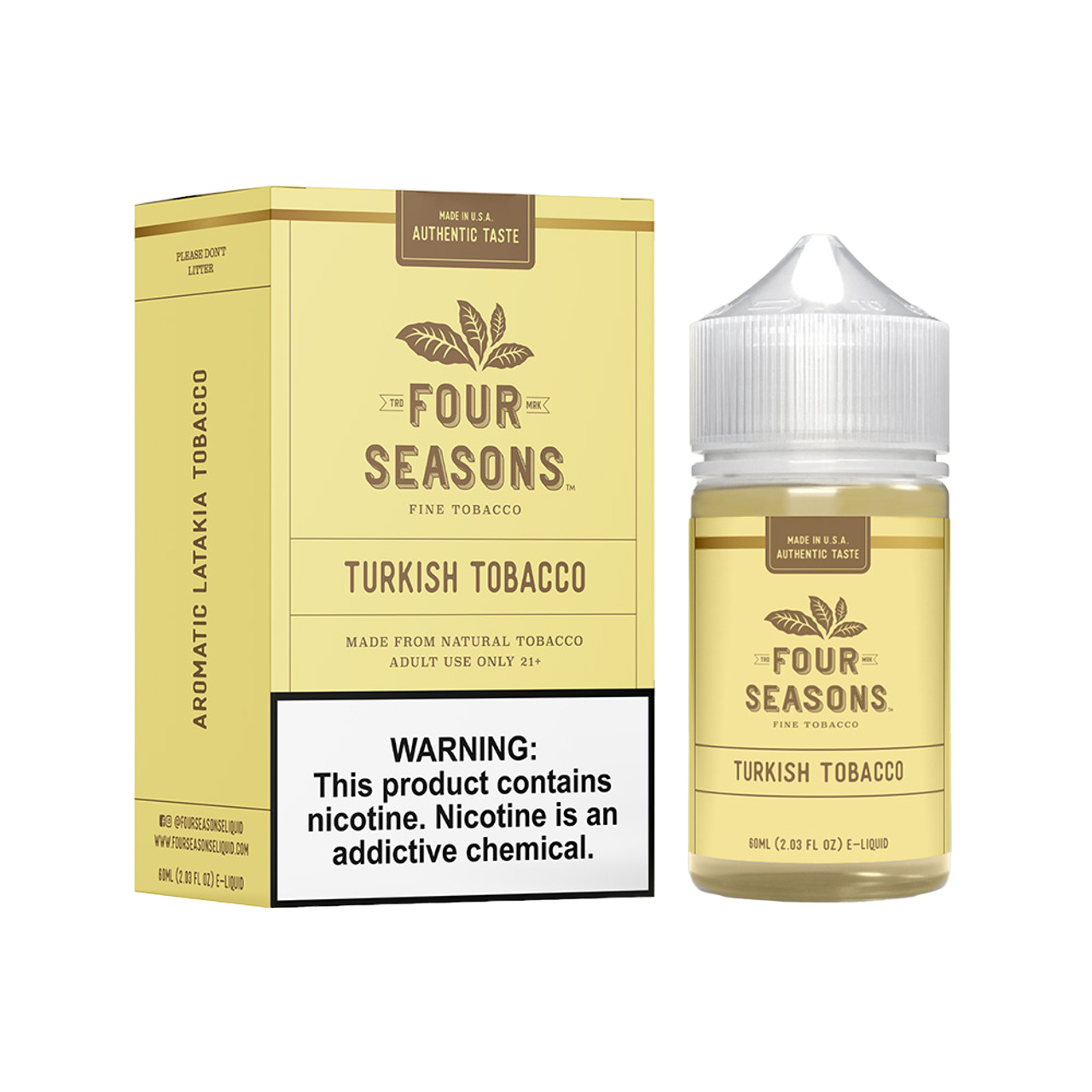 Four Seasons Fine Tobacco E-Liquid 60ML - Turkish Tobacco 